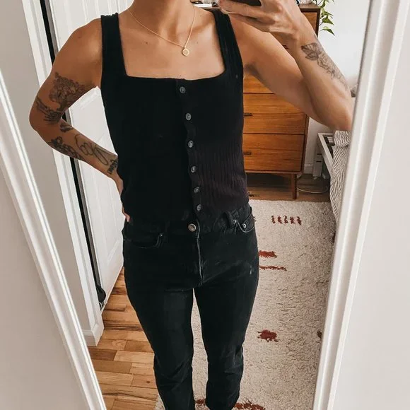 Madewell square neck tank top - Picture 1 of 1